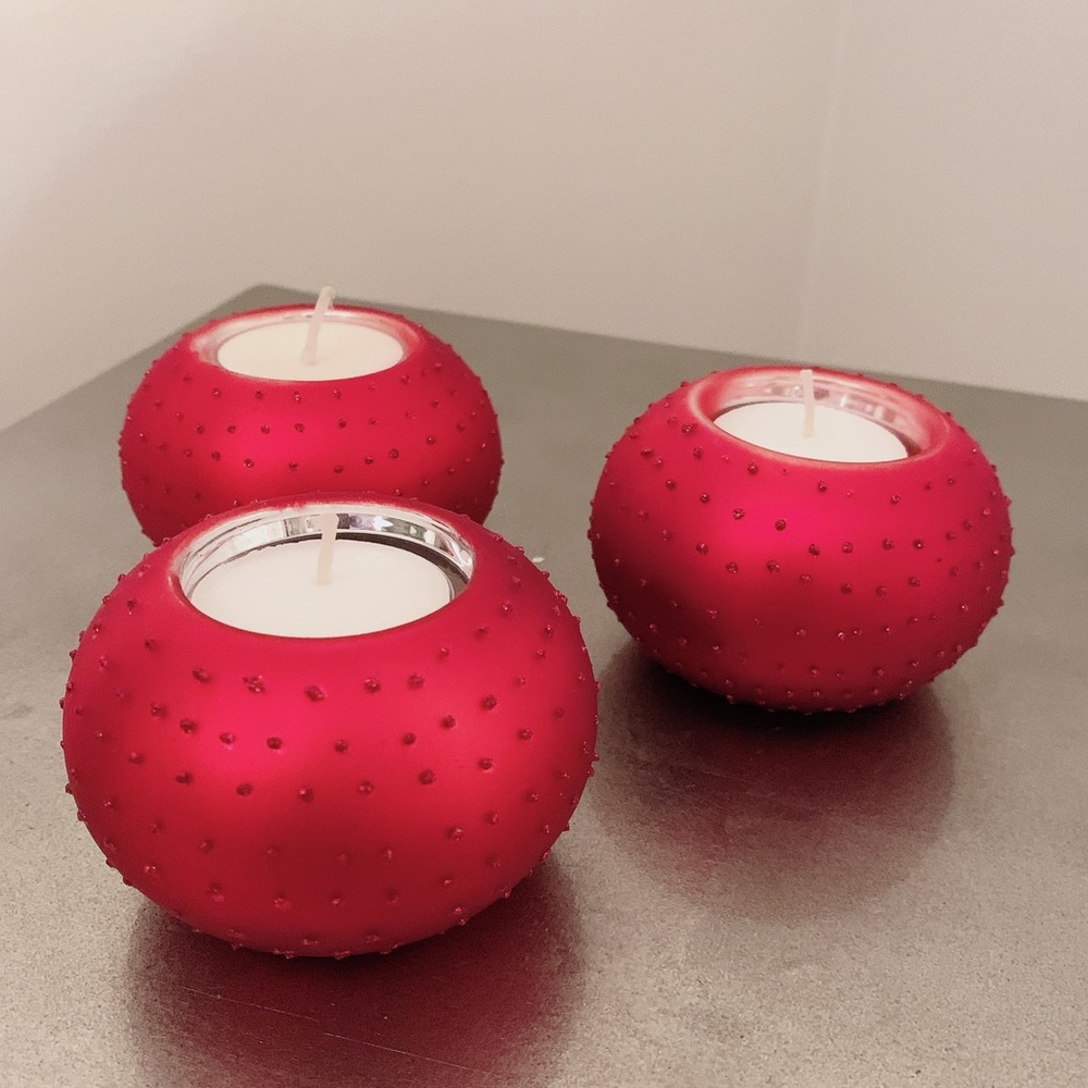 Red Votive Candle Holders